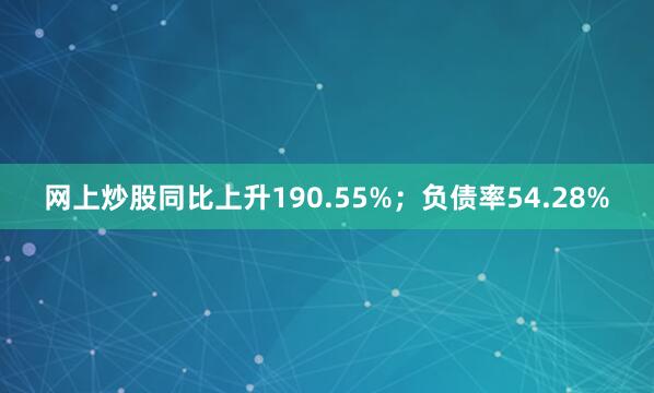 网上炒股同比上升190.55%;负债率54.28%