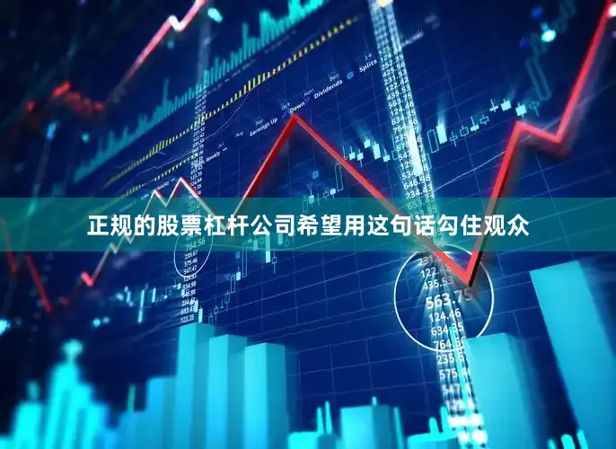正规的股票杠杆公司希望用这句话勾住观众